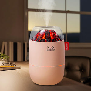 Portable Mini Humidifier for Desk Bedroom Indoor Plant, 280 ml Humidifier for Office Small Room, USB Powered Quiet Cool Mist Humidification Night Light