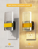 Night Lights Plug Into Wall, 2 Pack Plug in Night Light LED with Dusk to Dawn Sensor, 0-100LM Dimmable Nightlight, Wall Sconce-Style Design Nightlights for Bathroom